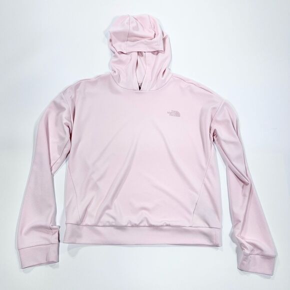 Northface blush pink tech fabric hooded shirt M - Picture 1 of 11